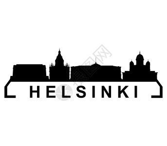 路德会赫尔辛基天际线景观建筑全景风景观光地标街道插图房子大教堂设计图片