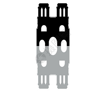 法国钟楼大教堂图标圣母院旅游旅行纪念碑城市世界历史地标建筑学教会贵妇人设计图片
