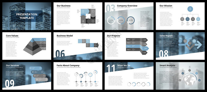 幻灯片演示文稿软件年度报告天际线高清图片