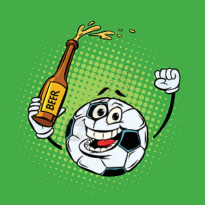 多喝热水表情喝啤酒的粉丝 足球足球球 有趣的字典设计图片