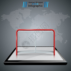 智能手机 曲棍球游戏 冰球门图标图片
