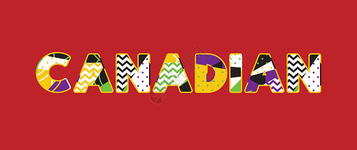 加拿大多伦多加拿大概念艺术字它制作图案艺术打字稿国家插图凸版设计图片