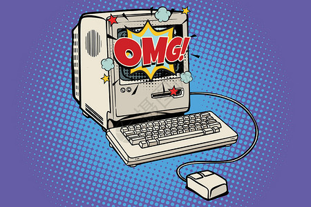 古纹框OMG 旧式反古型计算机设计图片