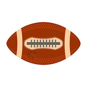 足球器材在白色背景隔绝的美式足球球 橄榄球运动图标 运动器材设计元素设计图片