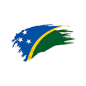 所罗门群岛它制作图案框架织物艺术爱国军旗国家丝带庆典世界中风设计图片
