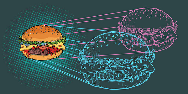 快餐店菜单素材汉堡配料快餐店设计图片