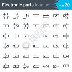 继电器和电磁铁的电气符号集设计图片