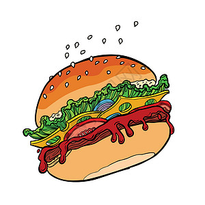 狗不理包子画快速食品汉堡午餐菜单熏肉餐厅黄瓜小吃牛肉包子种子沙拉设计图片