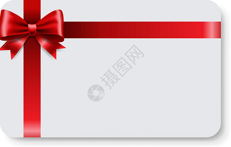 空白礼品标签红丝带博假期庆典派对邀请函信封卡片礼物销售展示价格图片