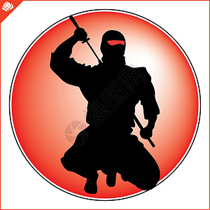 武术彩色 simbol 设计 忍者武士会徽图片