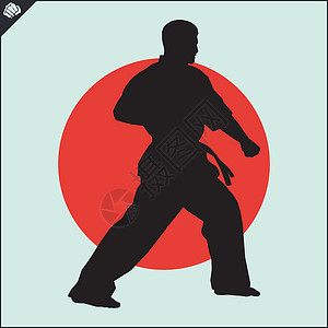 日本武士武术彩色 simbol 设计 空手道会徽剑道拳击插图和服斗争功夫柔术身体孩子腰带设计图片