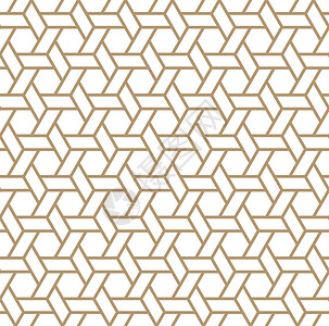 shoji无缝日本图案 Kumiko 为浅棕色的 Shoji 屏幕菱形装饰品织物马赛克墙纸六边形角落工艺金子传统设计图片
