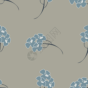 日本樱桃无缝无缝模式 背景 花朵如日本的软色樱花墙纸艺术花瓣纺织品绘画叶子植物植物群插图设计图片