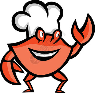 蟹醉Cajun 螃蟹厨师马斯科特设计图片