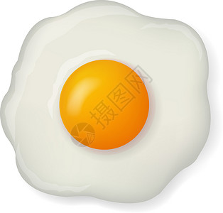 油炸的泡面特写白色背景上孤立的煎蛋设计图片