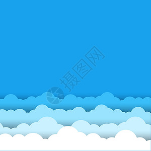 蓝天白云背景云景天气生态天空沟通插画师预报阴影气候绘画背景图片