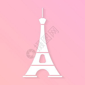 巴黎城市矢量天际线风格的教皇旅行明信片插图摩天大楼艺术卡片庆典地标天空纸艺设计图片