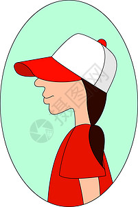 国学儿童传统服饰读书形象在白色背景上的红色的女孩设计图片