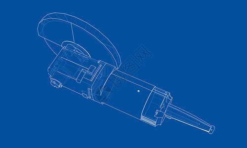 角磨机组装工具轮廓电动角磨机 韦克托速度乐器墨水力量车轮机器服务插图草图工艺设计图片