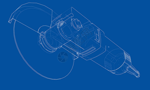 阿尔切夫斯克轮廓电动角磨机 韦克托车削金属工具工业草图安全力量墨水乐器车轮设计图片