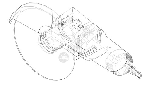 半磨机轮廓电动角磨机 韦克托工业机器乐器草图光盘安全车削绘画插图工具设计图片