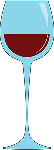 霞多丽葡萄红酒白 b 酒杯的简单矢量插图设计图片