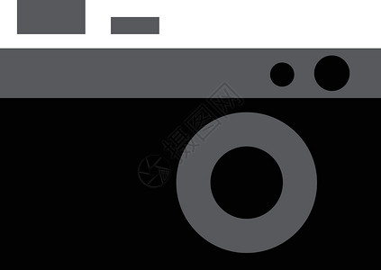 相机取景器黑白矢量彩色 dr 中的复古风格静态相机设计图片