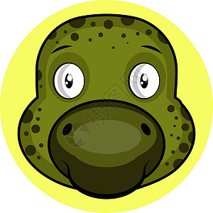 老慢支白色背面的简单绿色漫画乌龟矢量亮度g设计图片