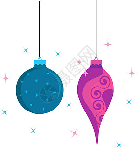 姜饼装饰球圣诞节灯光矢量或颜色插图设计图片