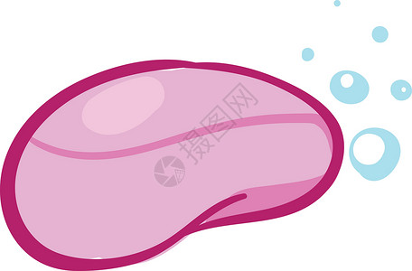 多樣香皂粉色肥皂 矢量或彩色插图的绘图设计图片