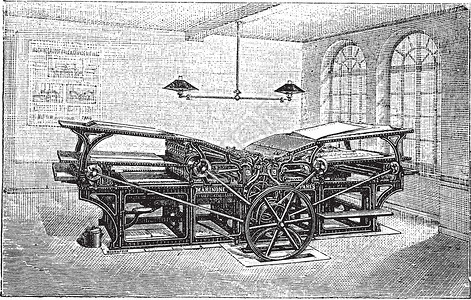 圣马力诺尼双印印印印刷机古老雕刻工艺机械化房间蚀刻机器历史性艺术品绘画艺术古董设计图片