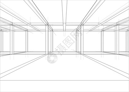 细节描述图正在建造的房子的绘图 韦克托草图工程师蓝图建筑学计算机建筑师3d打印框架建设设计图片