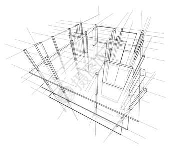 正在建造的房子的绘图 韦克托工地工程工程师绘画3d草图地面建设办公室建筑背景图片