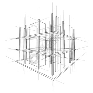 正在建造的房子的绘图 韦克托工地建筑学打印办公室建筑3d绘画计算机框架设计背景图片