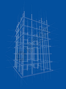 韦斯科特建设正在建造的房子的绘图 韦克托原理图工地建筑师计算机绘画3d文档办公室建筑工程师设计图片