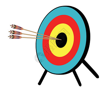 红心三华李三箭红心圆圈绘画圆形挑战艺术品艺术冠军插图射箭成就设计图片
