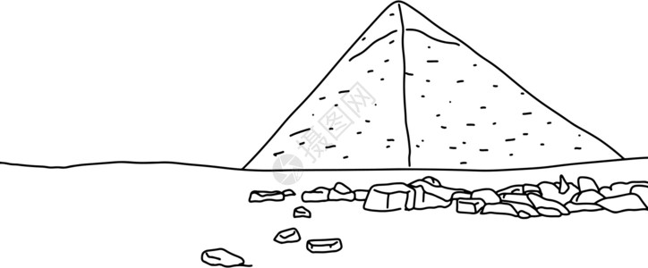 金塔墓吉萨大金字塔矢量图素描涂鸦汉设计图片