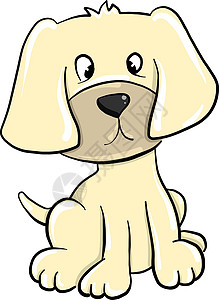 短毛猎犬白色背景上的浅毛狗插画矢量设计图片