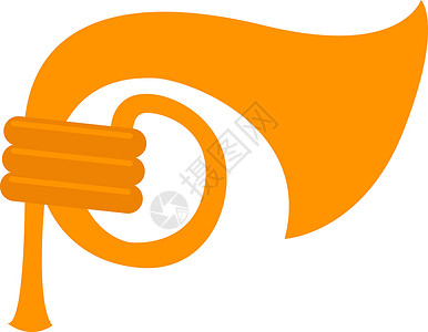 橙色喇叭白色背景上的艺术音乐娱乐喇叭声学爵士乐乐器插图金属设计图片