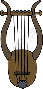 古希腊里尔乐器卡通片歌曲甲壳奶牛字符串喇叭音乐文化艺术设计图片
