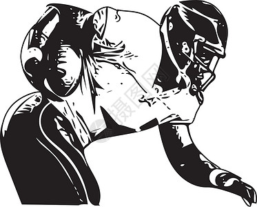 美式足球球员它制作图案队长男性职业团队联盟院子竞赛玩家绘画船尾设计图片