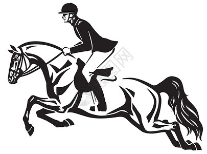 障碍赛马骑马跳过栅栏设计图片