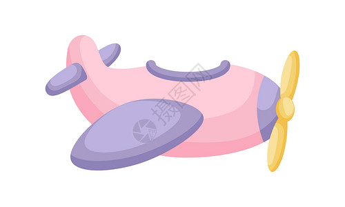 卡通剪贴簿用于专辑剪贴簿设计的可爱卡通粉紫色平面婴儿庆典玩具航空公司卡通片旅行海报喷气车辆假期设计图片
