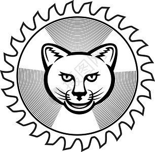 闪亮的猫闪亮的美洲狮圆锯刀设计图片