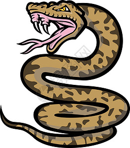 毒蛇侵略性冲绳哈布蛇马斯科特设计图片