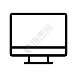 屏幕监视器收藏技术桌面插图展示白色电脑商业电子图片