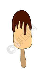 香草味冰淇淋含巧克力冰淇淋的冰冰棒设计图片