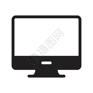 黑色个人电脑屏幕技术工具商业电子展示桌面电脑黑色收藏插图设计图片