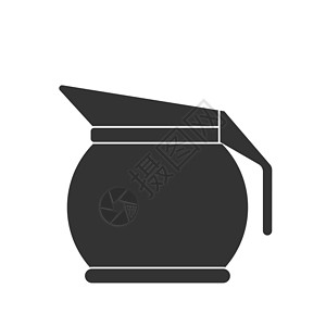 果脯蜜饯茶壶或茶壶的图标 在 w 上孤立的矢量存量插图血管变体水壶概念草图咖啡绘画果汁液体空白设计图片