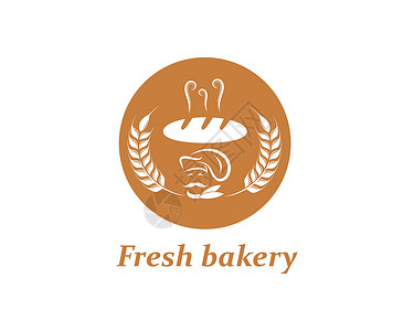 糕点商标面包店徽标矢量图巧克力厨房蛋糕小麦粮食木头烘烤营养糕点面粉设计图片